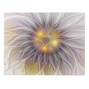 Luminous Colorful Flower, Abstract Modern Fractal Notepad