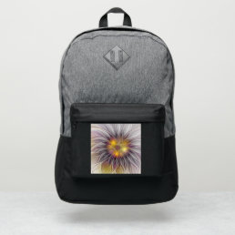 Luminous Colorful Flower, Abstract Modern Fractal Port Authority&#174; Backpack