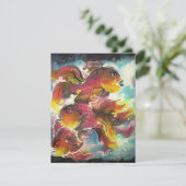 Luminous Colorful Goldfish Silk Art (Standing Front)
