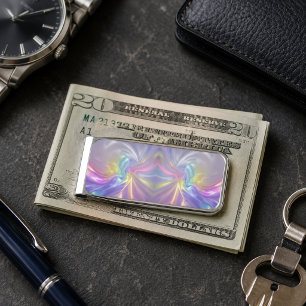 Luminous Confluence Silver Finish Money Clip