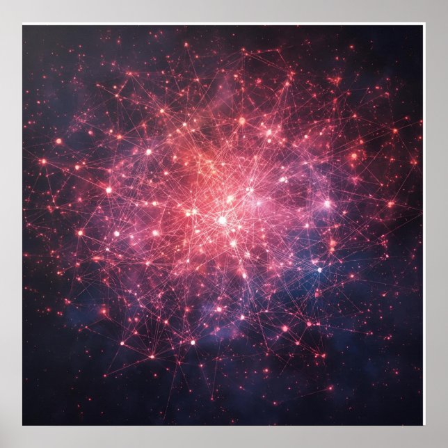 Luminous Connections: A Digital Dreamscape Poster (Front)