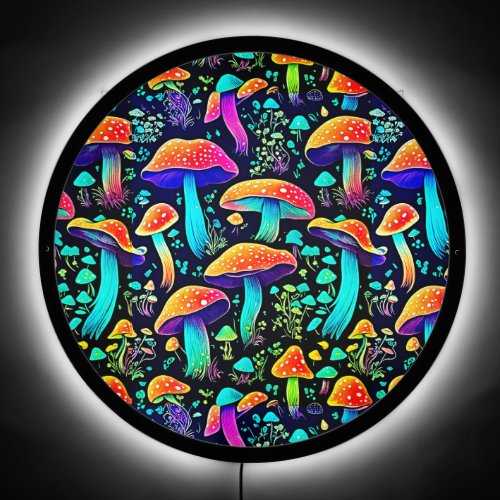 Luminous Delights Groovy Bioluminescence Mushroom LED Sign