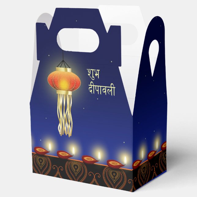 Luminous Diwali Lamp - Favor Box Gable (Opened)