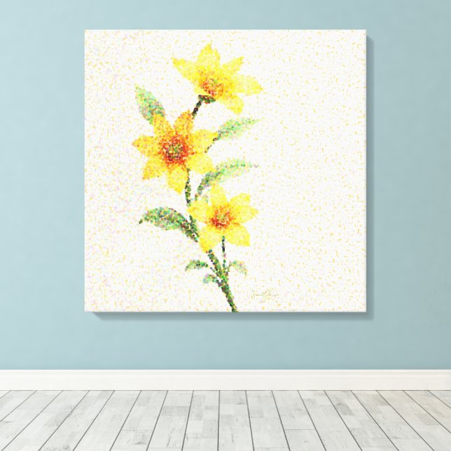 Luminous Dotwork Canvas Print (Insitu(Wood Floor))