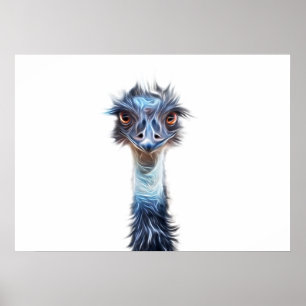 Luminous Emu Art Poster