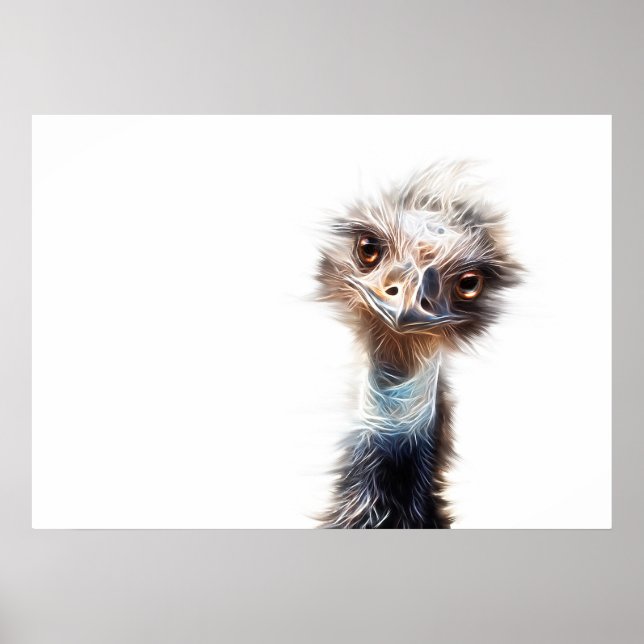 Luminous Emu Art Poster (Front)
