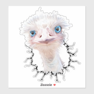 Luminous Emu Art Sticker