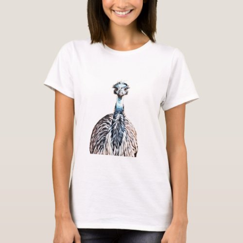 Luminous Emu Bird Art T_Shirt