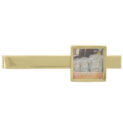 Luminous Equivalent of Passionate Emotions Gold Finish Tie Bar