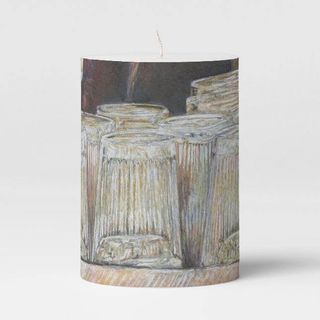 Luminous Equivalent of Passionate Emotions Pillar Candle (Front)