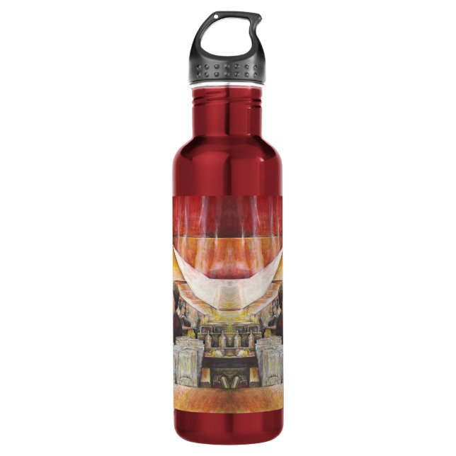 Luminous Equivalent of Passionate Emotions Stainless Steel Water Bottle (Front)