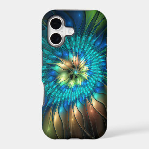 Luminous Fantasy Flower, Colorful Abstract Fractal iPhone 17 Case