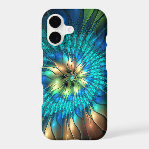 Luminous Fantasy Flower, Colorful Abstract Fractal iPhone 17 Case