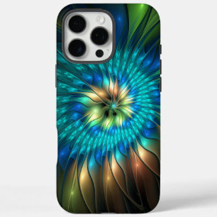 Luminous Fantasy Flower, Colorful Abstract Fractal iPhone 16 Pro Max Case