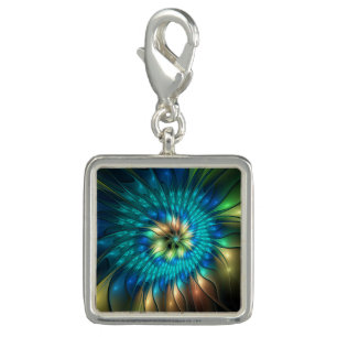 Luminous Fantasy Flower, Colorful Abstract Fractal Charm