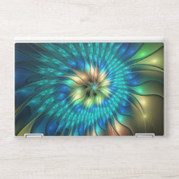 Luminous Fantasy Flower, Colorful Abstract Fractal HP Laptop Skin