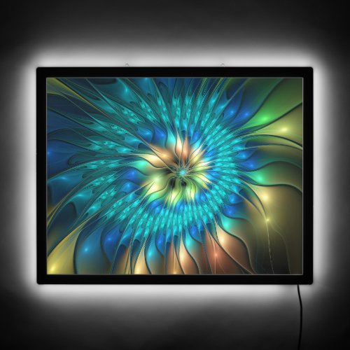 Luminous Fantasy Flower Colorful Abstract Fractal LED Sign