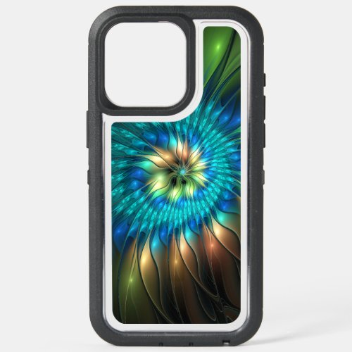 Luminous Fantasy Flower Colorful Abstract Fractal iPhone 15 Pro Max Case