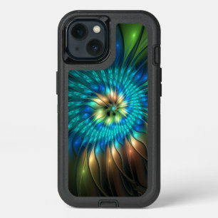 Luminous Fantasy Flower, Colorful Abstract Fractal iPhone 13 Case