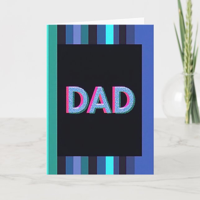 Luminous Fathers Day Text Card (Front)
