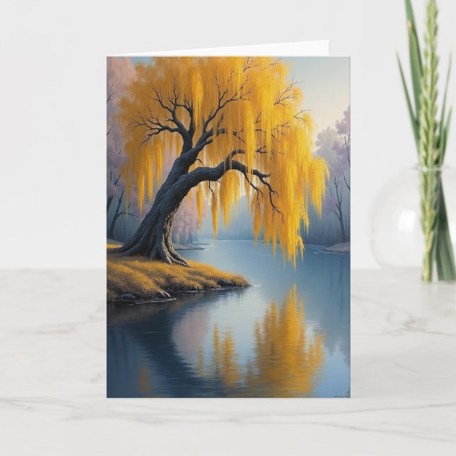 Luminous Fathers Day Tree Card (Front)