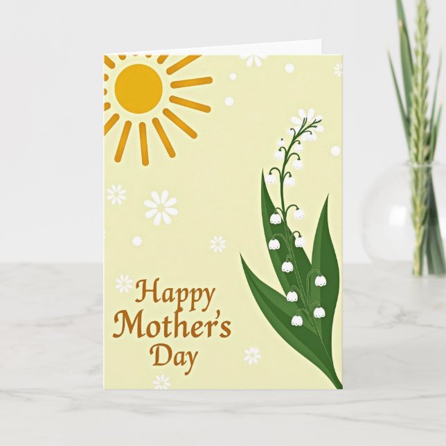 Luminous Floral Celebration Card (Front)