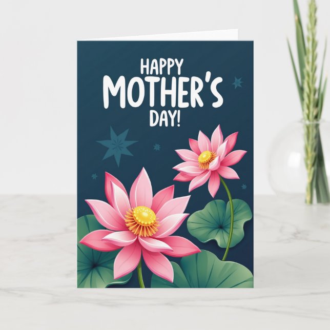 Luminous Floral Greeting Card (Front)