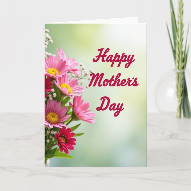 Luminous Floral Mothers Card (Front)