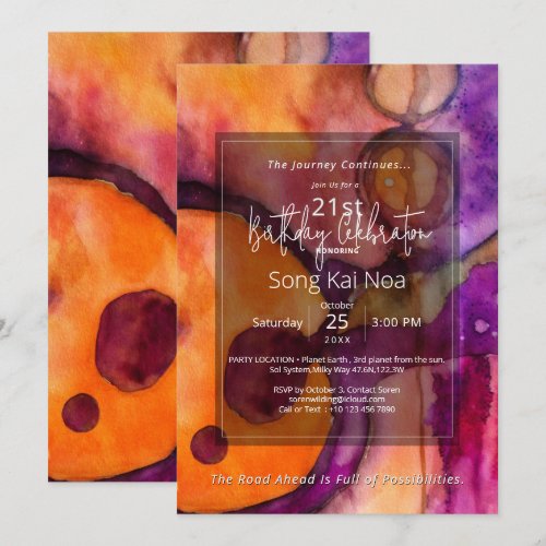 Luminous Flow | Abstract Watercolor Invitation