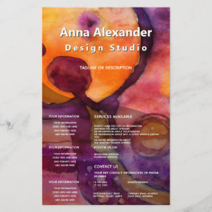 Luminous Flow Green Abstract Watercolor Flyer