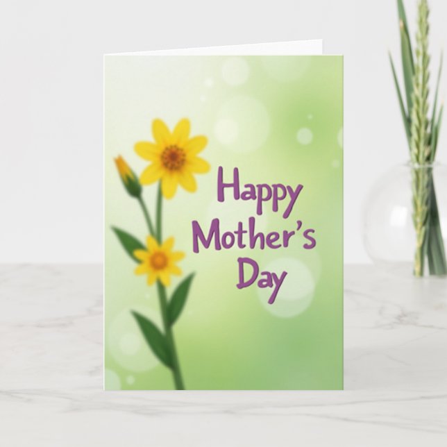 Luminous Flower Mothers Card (Front)
