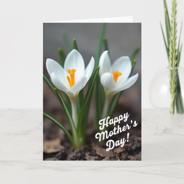 Luminous Flowers Mothers Day Card (Front)