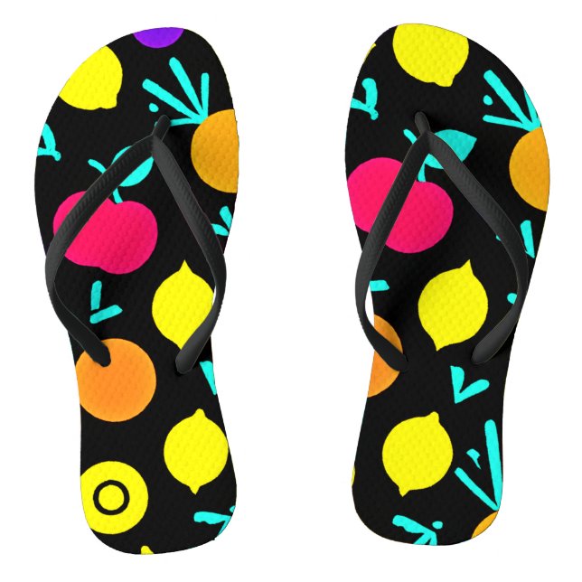 Luminous Fruit Fiesta Flip Flops (Footbed)