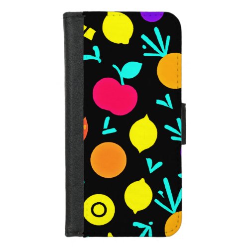 Luminous Fruit Fiesta iPhone 87 Wallet Case