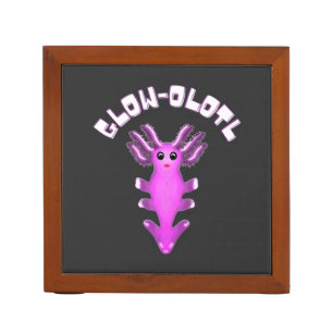 Luminous Galaxy Axolotl Digital Art Desk Organizer