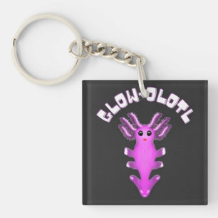 Luminous Galaxy Axolotl Digital Art Keychain