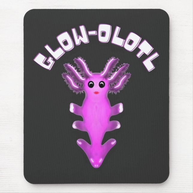 Luminous Galaxy Axolotl Digital Art Mouse Pad (Front)