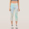 Luminous Gold Floral on Pastels Capris