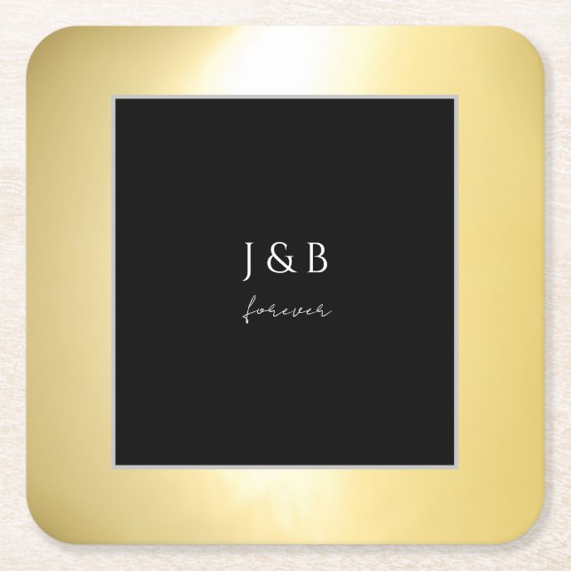Luminous Gold Paper Coaster (Front)