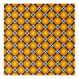 Luminous Golden Dots Black White Lattice Pattern Acrylic Print