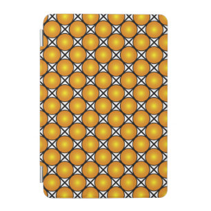 Luminous Golden Dots Black White Lattice Pattern iPad Mini Cover