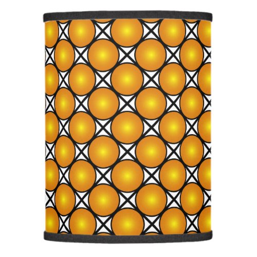 Luminous Golden Dots Black White Lattice Pattern Lamp Shade