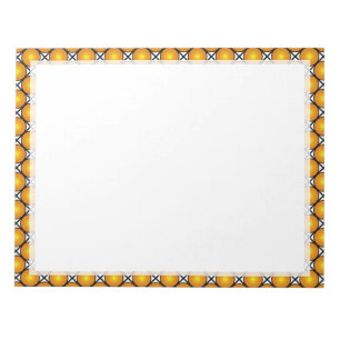 Luminous Golden Dots Black White Lattice Pattern Notepad