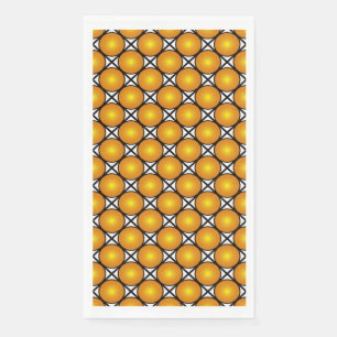 Luminous Golden Dots Black White Lattice Pattern Paper Guest Towels