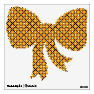 Luminous Golden Dots Black White Lattice Pattern Wall Decal