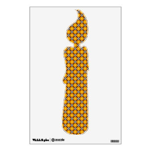 Luminous Golden Dots Black White Lattice Pattern Wall Decal