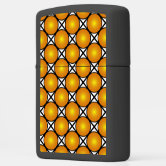 Light blue geometric mesh pattern Monogram Zippo Lighter