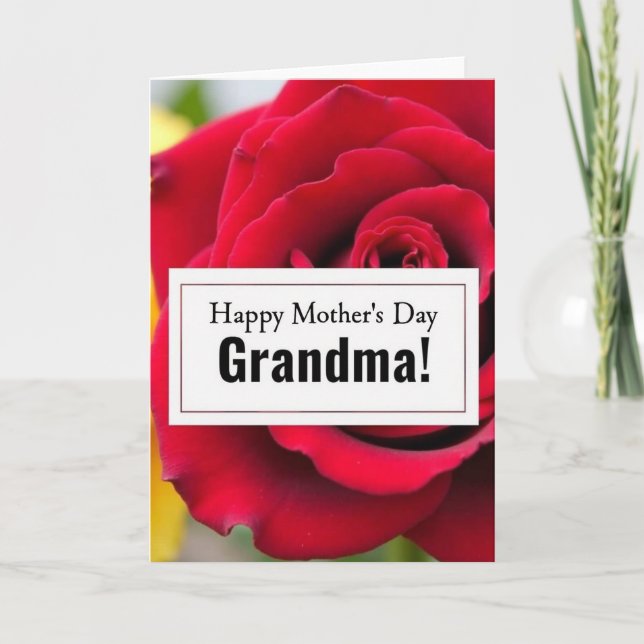 Luminous Grandma Floral Day Card (Front)