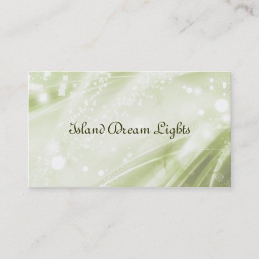 Customizable luminous green business cards
