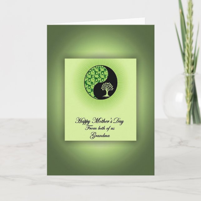 Luminous Green Leaf Mother Card (Front)